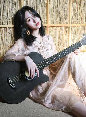 38寸吉他4乐1寸吉他初学者民416谣入门习练成人学生男女器电加装