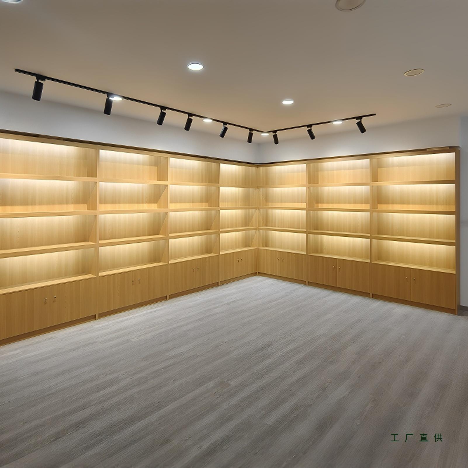 定 制实木产品展示柜陈列柜烟酒茶叶展柜超市礼品特产酒柜样品货