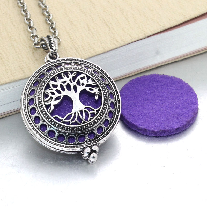 1pcs Aroma Diffuser Necklace Open Antique Vintage Lockets Pe
