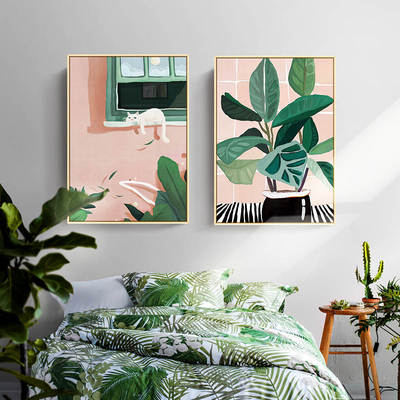好货Nordic art living room decorative painting Japanese simp
