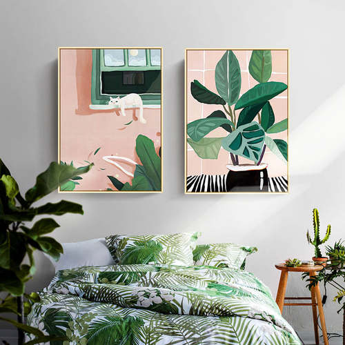 好货Nordic art living room decorative painting Japanese simp