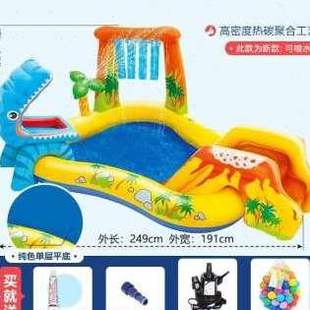 极速家用小型泳池小孩夏天游泳池家用玩水池儿童夏天洗澡桶滑梯戏