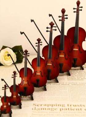 好货Classical Violin Replica Decor Musical Instrument Orname
