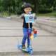 6岁小孩单脚折叠滑滑溜 极速儿童滑板车闪光三轮车男孩女孩2