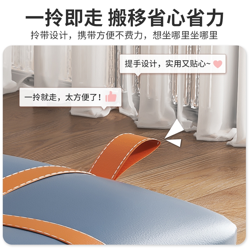凳子家用矮凳小型方凳皮坐墩休闲梳妆欧式日式中式室内耐磨耐用