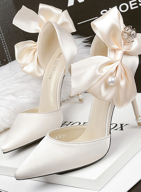 2023 New Bow-knot Women Pumps Designer Shoes High Heels Sand