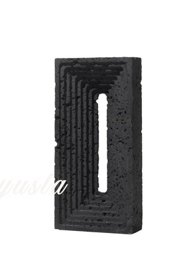 现代北欧拱形洞石摆件创意软装样板间几何不规则线条家居艺术饰品