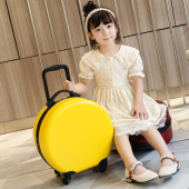 极速儿童拉杆箱定制图案logo可爱圆形登机箱男女孩礼品旅行箱万向