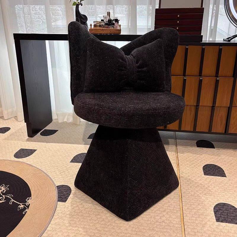 2026高级感蝴蝶化妆椅梳妆台椅子轻奢靠背凳子中古旋转餐椅梳妆凳