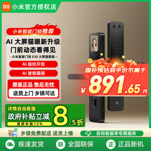 小米智能门锁E30大屏猫眼版 锁家用防盗门智能门锁 智能锁指纹密码