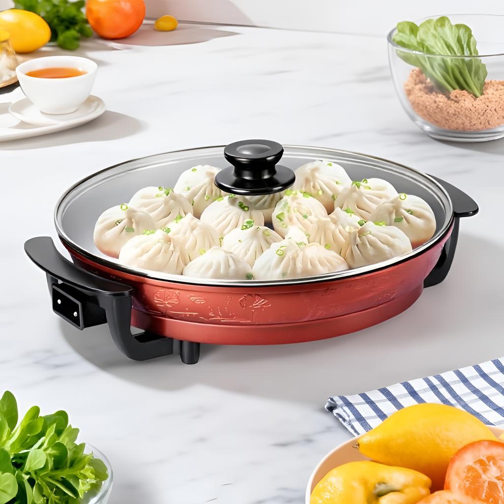 饼汇昌多功电能料理锅煎锅烙锅煎HC-006锅电烤电盘烤肉锅电饼铛不