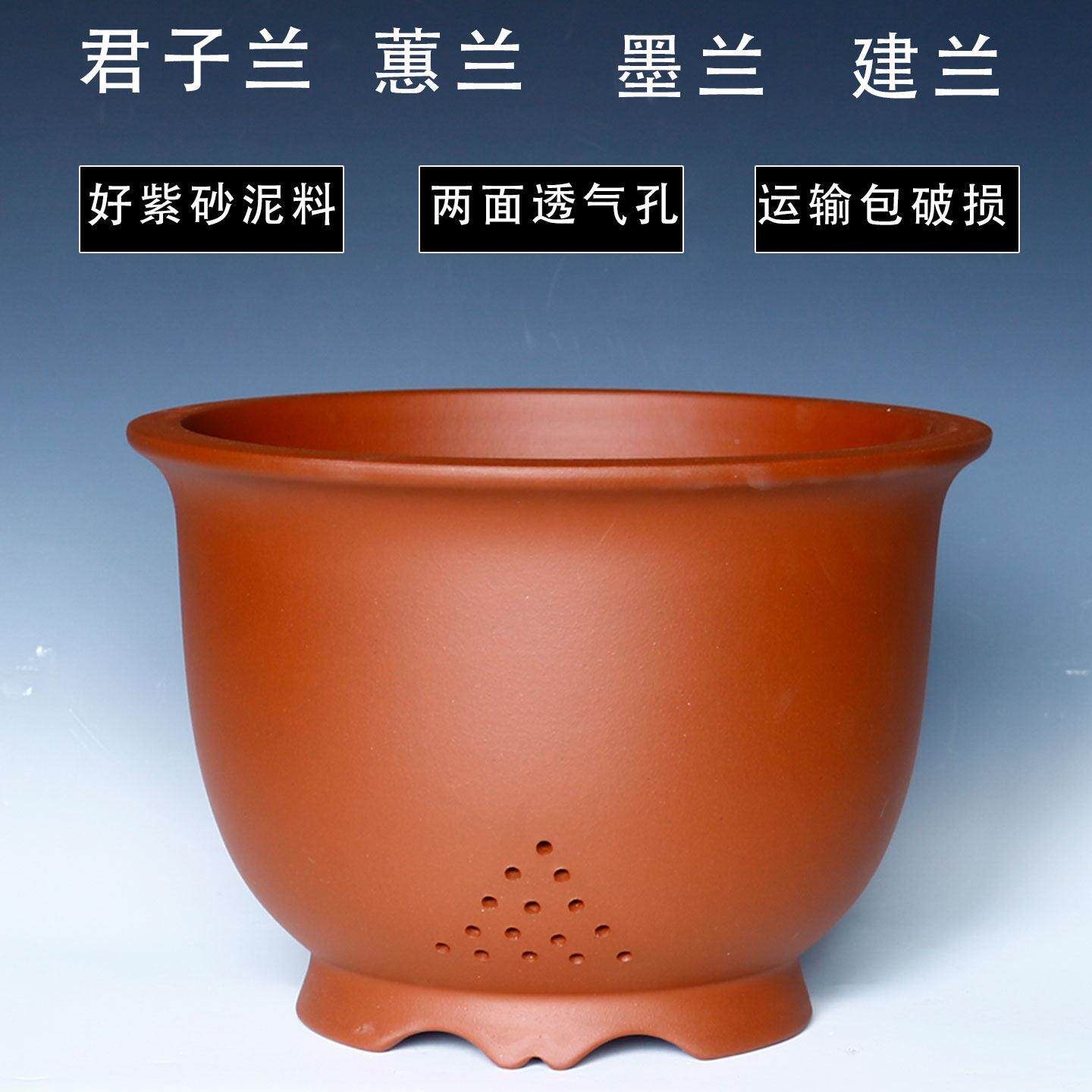 金陶钟紫砂UAS花盆瓷精品笠帽盆发财蝴蝶兰仙人球高档兰花树套盆