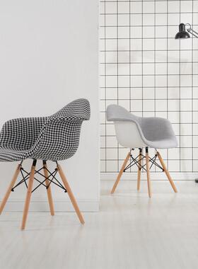 Eames椅简单闲塑休料手椅创44144意子时尚餐椅电脑扶椅会议谈判椅