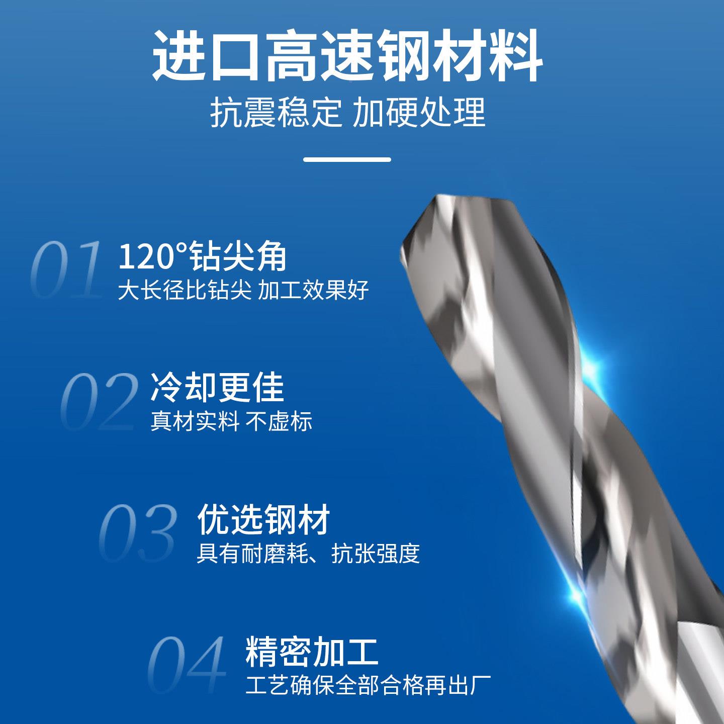 65542速钢标准长锥柄TAE钻莫氏锥柄打孔高铁机用钻头14-0mm钻大小