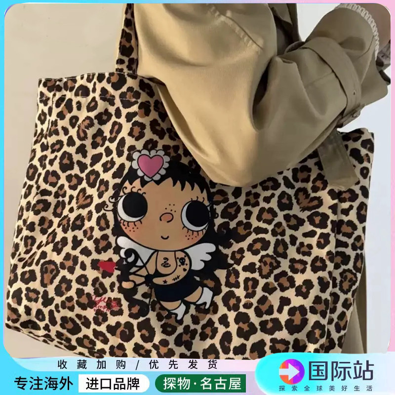 小玉限定豹纹包包女生单肩托特包