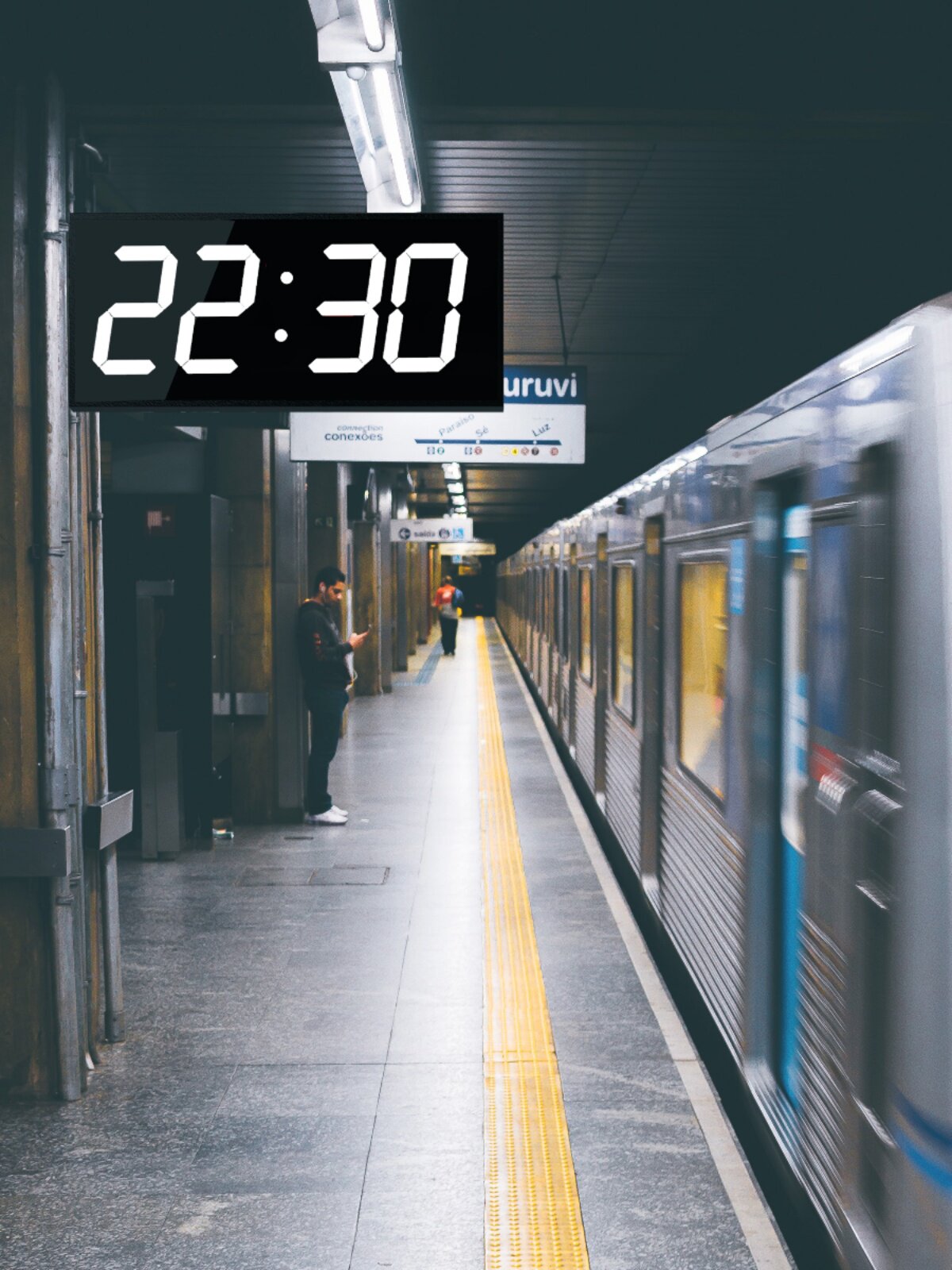 双面大屏电子钟挂墙医院走廊车间会议室过道电子挂钟led数字时钟