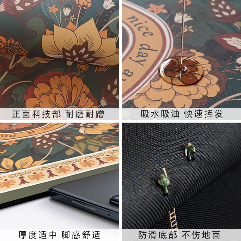 厨房地垫矽藻泥软垫子吸水吸油专用免洗可擦脚垫防滑防油耐脏地毯