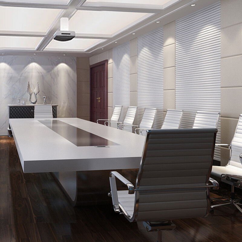 简约现代烤漆大小型会议桌长桌会议室办公桌洽谈桌椅组合会议台