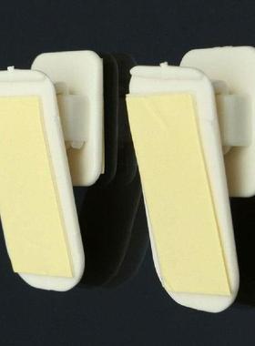 4PCS PP Plaic White Hooks icker Holder adhesive on the