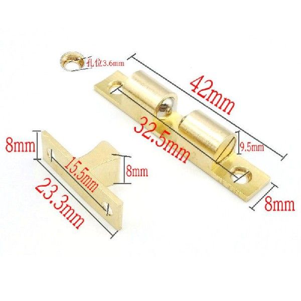 Pure Copper Floor Knob Beads Latch Card Type Magnetic