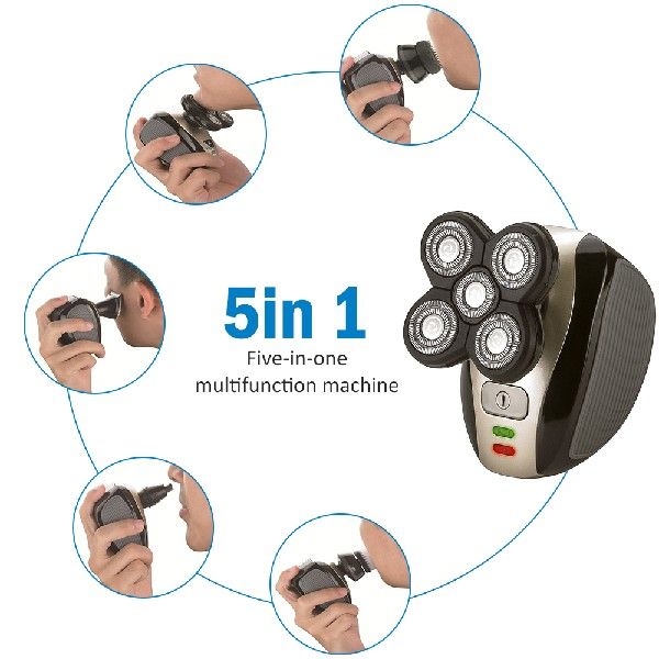 5 in 1 Rechargeable Electric Shaver Five Floating Heads