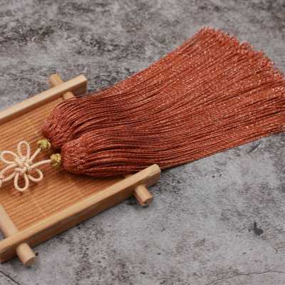 扇穗压襟中国风彩金流苏旗袍挂饰古风簪子机挂件 回笼须穗子