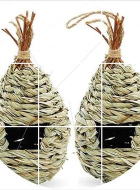 2pcs House For Outside Grass Hanging Birds House For Nestin