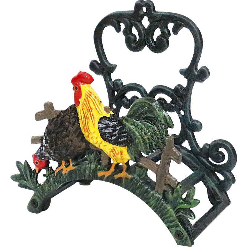 北欧复古铸铁创意水管架收纳卷管器庭院花园家用洗车软管浇花置物