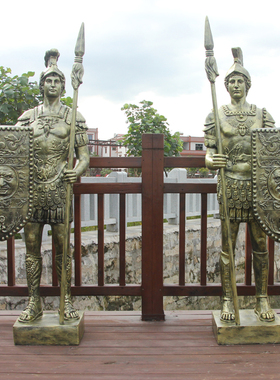 大型欧式迎宾罗马武士销售楼门厅摆设人物雕塑别墅酒吧庭大堂摆件