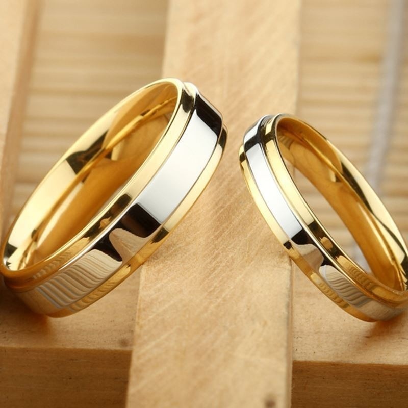 New Fashion Simple Design 316 Titanium Steel Mens Rings Love
