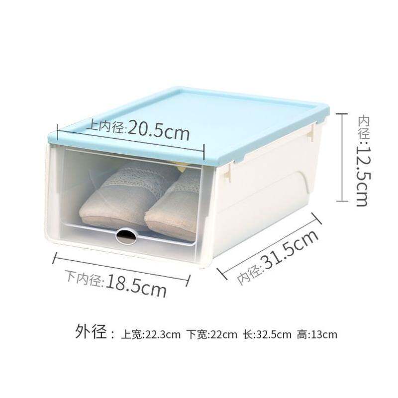 极速耐奔塑料透明抽屉式鞋盒整理箱宿舍神器鞋架鞋柜家用鞋子收纳
