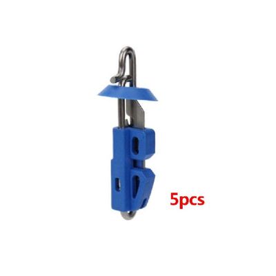 5 Pcspack Snap Type Quick Decoupling Simple Plastic Blue