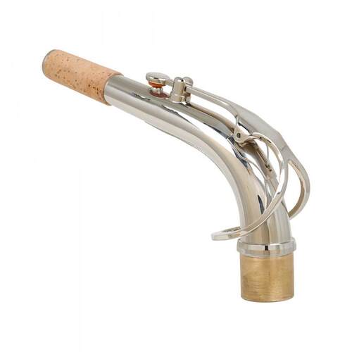 好货25mm管口径降E调中音萨克斯弯脖 木管配件saxophone银色黄铜