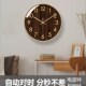 极速自动对时电波钟6852理石复古钟家用挂钟时钟客厅钟表挂墙静音