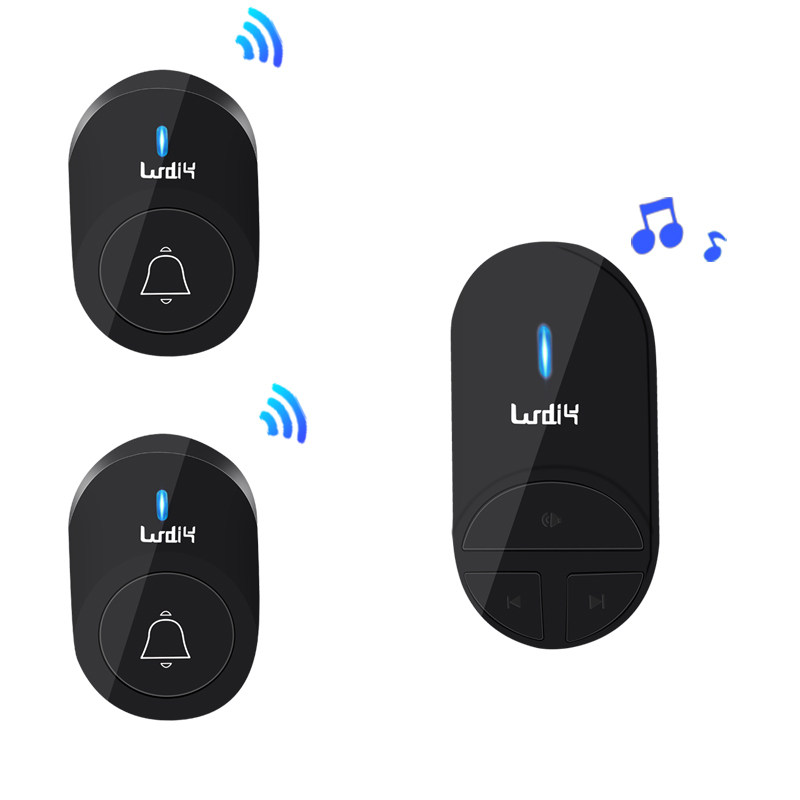 极速超远距离无线门铃家用防水一拖一拖二交流门铃不用电线老人呼