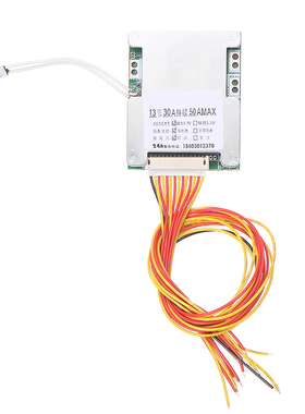13S 48V 50A 18650 Li-ion Lithium Battery Pack BMS Protection
