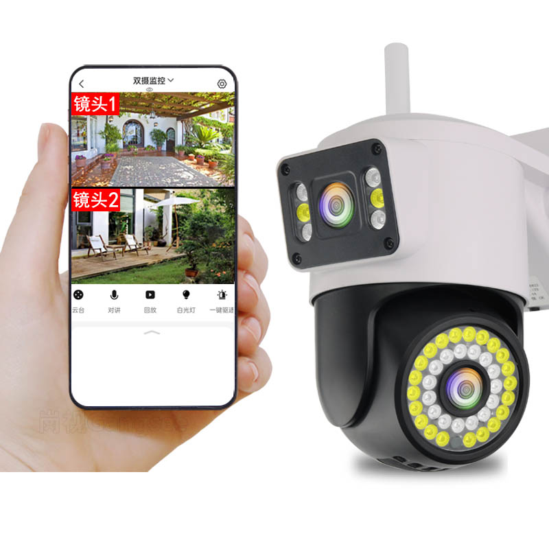 4K高清无线监控摄像头摄影头夜视家用远程手机监控器4g5g室外防水