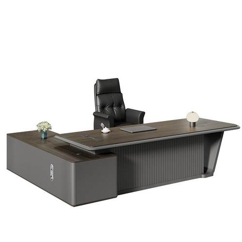 老板桌总裁董事长办公桌高级感大班台经理办公室桌办公桌椅组合