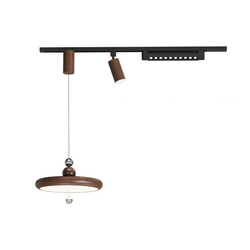 新款中古风餐厅吊灯明装可移动轨道奶油风现代简约饭厅升降悬停灯,家装灯饰光源,智能吊灯,淘宝优惠券,粉丝福利购,淘宝优惠卷