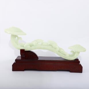 万福如意工艺品摆件阿富汗白玉如意摆件家居客厅饰品大号如意摆件