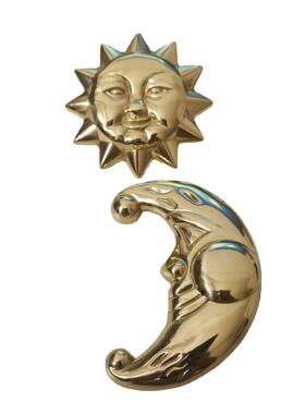 黄铜锻造太阳月亮家具柜门酒柜橱柜抽屉拉手把手