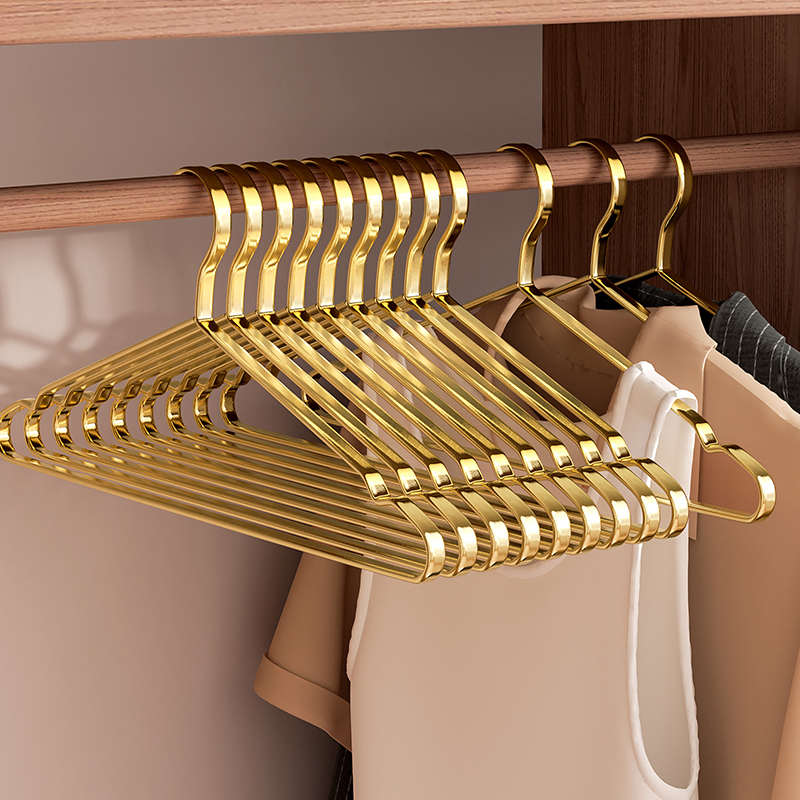 速发宽肩衣架家服挂衣台衣用架子撑挂架挂衣防肩角不锈钢晾衣架