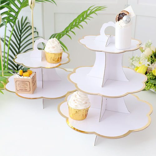 速发生日装饰甜品台摆件点心展示架周岁生日场景布置多层创意蛋糕