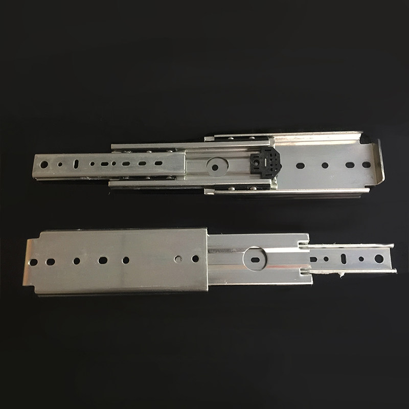 现货速发现货76重型滑轨 76宽抽屉机柜导轨 三节工业滑道重载轨