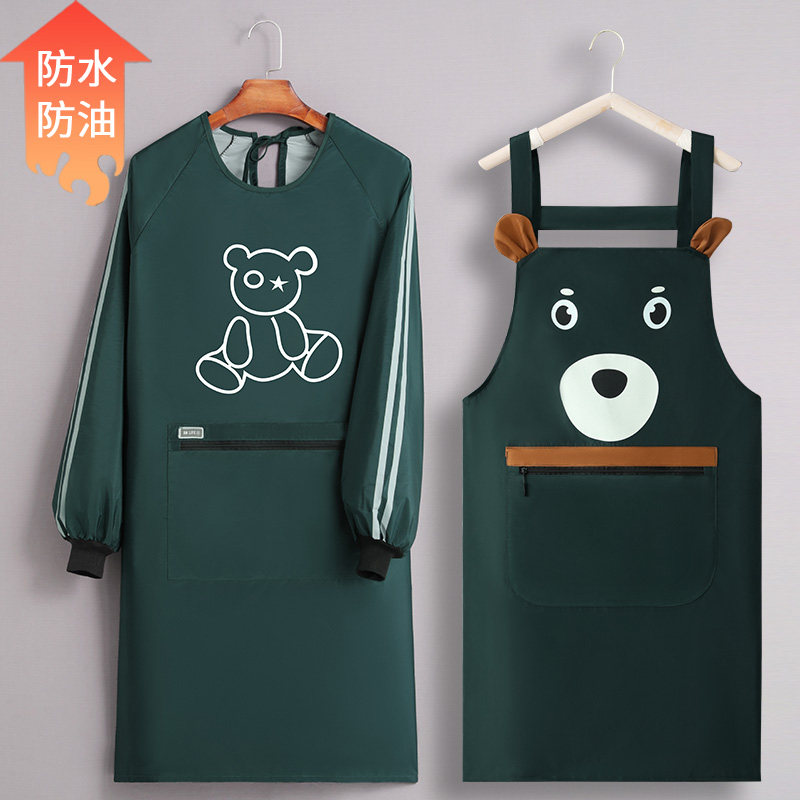 速发时尚房裙厨围家用作水防油做饭罩衣防污餐饮工防服可爱围腰