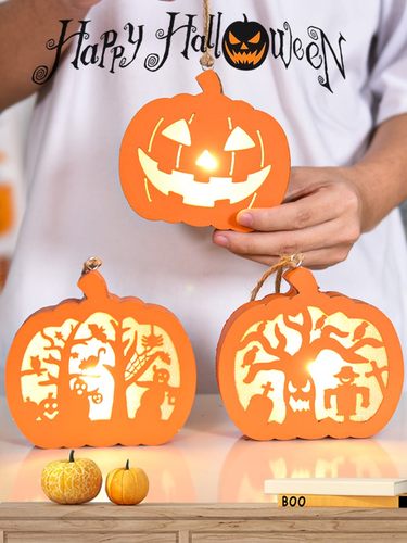 速发圣节发光南瓜灯布儿童装扮装饰品小景笼置道具幼儿园挂件场礼