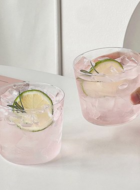 速发简约轻薄玻璃鸡尾酒杯家用高颜值宽口冰球威士忌酒杯咖啡茶饮