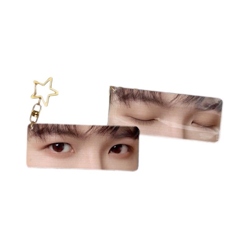 速发周深为你睁眼小挂件亚克力眼睛条扣应援学生书包挂饰