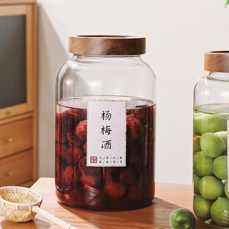 速发泡酒玻璃瓶家用大容量密封酒罐杨梅青梅酒瓶酒桶装酒容器酒坛