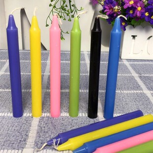 速发彩色杆蜡漫用照明日用日烟生无浪家婚礼普通腊烛应急